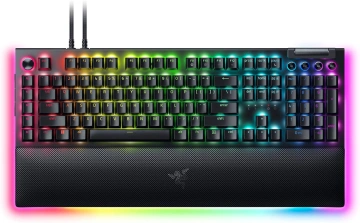 Клавіатура механічна Razer BlackWidow V4 Pro 104key, Yellow Switch, USB-A, EN, RGB, чорний (RZ03-04681800-R3M1)