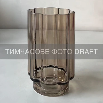 Ваза Ardesto Mirella, 12х20см, скло, коричневий (AR3833)