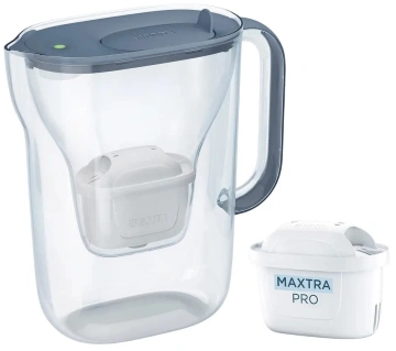 Фільтр-глечик Brita Style Essential MXPro 2.4л (1.4л очищеної води) + 3 картриджа сіро-блакитний (1058103)