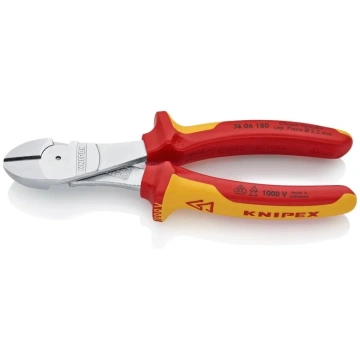 Кусачки-бокорізи KNIPEX діелектричні для робіт під напругою 10000В 0-3.8мм 180мм 0.280кг (74-06-180)