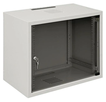 Шафа ZPAS 10", 7U, SJ, передні скляні двері, 310х260 мм, максимально 20кг, сіра (W-3661-01-02-011)