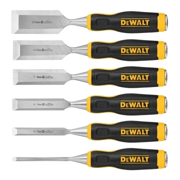 Стамеска DeWALT, 6-13-19-25-32-38мм, кейс набір 6шт (DWHT16852-9)