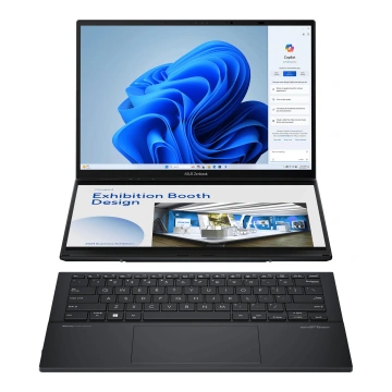 Ноутбук ASUS Zenbook DUO UX8406CA-QL366W 14" FHD OLED, Intel Ultra 7 255H, 32GB, F1TB, UMA, Win11, Сірий (90NB14X1-M00N20)