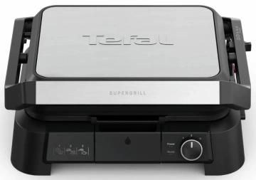 Гриль Tefal прижимний SuperGrill 4in1 2000Вт, темп. режимів-3, з`ємні пластини, метал (GC517DE0)