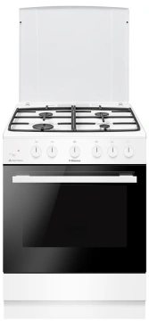 Плита Hansa газова, 67л, 60x60см, чавун, газ контр., білий (FCGW681299)