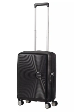 Валіза American Tourister, Soundbox, поліпропілен, мала, 55см, 35.5/41л, TSA, 4 колеса, EXP, чорний (32G*09001)