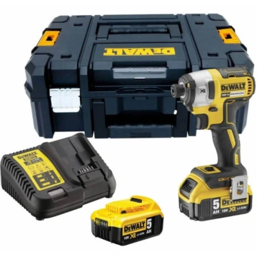 Шурупокрут ударний акумуляторний DeWalt XR Li-Ion 18В акб 2х5А·год 205Нм 3250об/хв 3800уд/хв кейс, ЗП 1.3кг (DCF887P2)