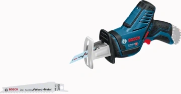 Пила шабельна акумуляторна Bosch Professional 12В пропил 8-65мм 3000ход/год 14.5мм 1.2кг без АКБ і ЗП (0.601.64L.902)