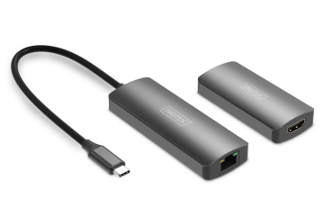 Набір відеоподовжувачів DIGITUS USB-C - HDMI, 4K/120 Гц, CAT6, 30м (DS-55343)