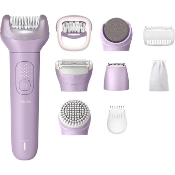 Епілятор Philips Series 9000 дисковий, аккумул., пінцет.-32, волог.+сух., насадок-6, футляр, фіолетовий (BRE728/00)