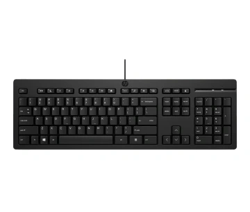 Клавіатура мембранна НР 125, 109key, USB-A, EN/UK, чорний (AY2Y7AA)