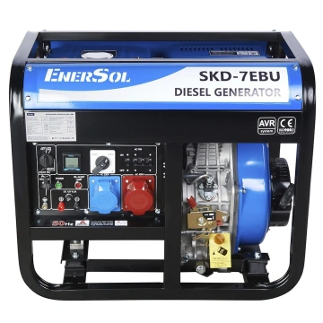 Генератор дизельний EnerSol, 230В/380В, 1/3 фази, 6/6.5кВт, електростартер, 119кг (SKD-7EBU)