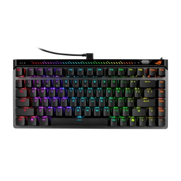 ASUS Клавіатура механічна ROG Falchion Ace 75 HE, 83key, HFX V2 Magnetic Switches, USB-A, EN, RGB, чорний (90MP047H-BKUA20)