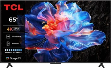 Телевізор 65" TCL LED 4K 60Hz Smart Google TV Black (65P61K)