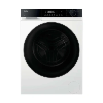Прально-сушильна машина Haier фронтальна, 8(5)кг, 1400, A, 46.2см, дисплей, пара, інвертор, люк чорний, білий (HWD80-BP14357TUS)