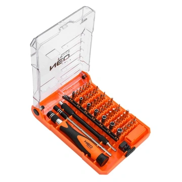 Біти Neo Tools, 1/4", бітотримач, прецизійні, CrV, набір 45шт (06-111-1)