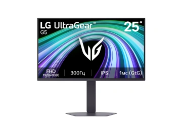 Монітор LG 24.5" HDMI, DP, Audio, IPS, 300Hz, 1ms, sRGB 99%, G-SYNC, FreeSync, Pivot, HDR10 (25G550B-B)
