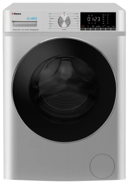 Пральна машина Hansa фронтальна, 7кг, 1400, A+++, 46см, пара, дисплей, сірий (WHG714DD1LG)
