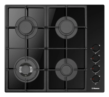 Варильна поверхня Hansa газова, 59см, чавун, чорна (BHKS661830)