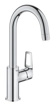 Змішувач для раковини Grohe BauLoop L-розміру, довж. виливу - 140мм, поворотний, 1 важіль, хром (23891001)