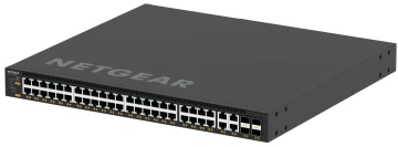 Комутатор NETGEAR M4350-44M4X4V (MSM4352), 44x2,5G PoE++, 4x10G/Multi-gig PoE++, 194Вт (можливо збільшити до 3314Вт), 4xSFP28 25G, керований L3 з можливістю стекування (MSM4352-100NES)
