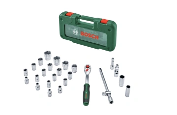 Набір торцевих головок Bosch 1/2" з тріскачкою 265мм, сталь CrV 26шт 0.574кг (1.600.A03.9J7)
