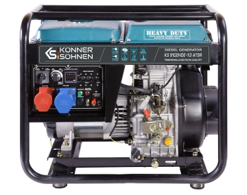 Генератор дизельний Konner&Sohnen KS 9102HDE-1/3 ATSR (EURO II), 230/400В, 6.5/7.5кВт, електростартер, передстартовий підігрів, 122кг (KS9102HDE1/3ATSR)
