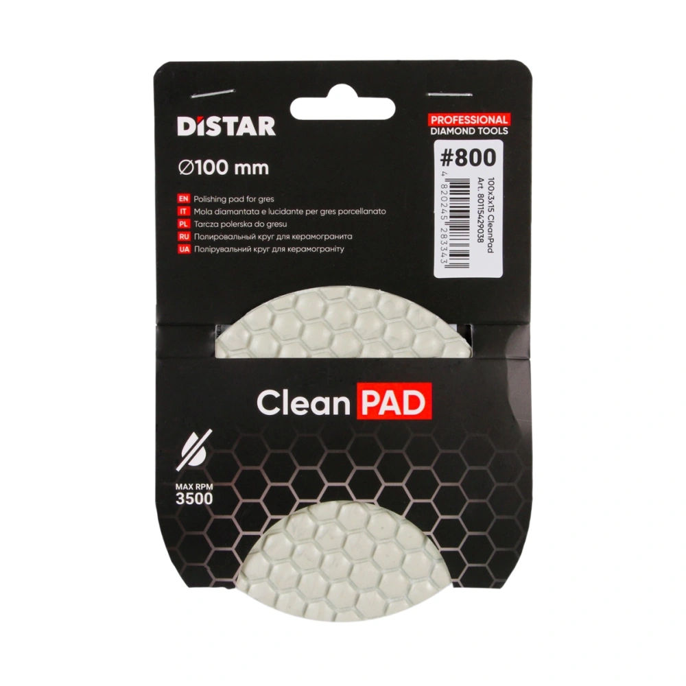 Круги алмазні полірувальні Круг 100x3x15 CleanPad #800 (80115429038)