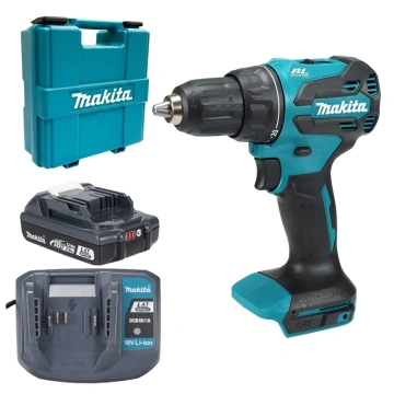 Шурупокрут-дриль акумуляторний Makita 18В 1х2А·год 27·65Нм 0-500·0-1900об/хв кейс 1.4кг (DDF490WV)