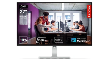 Монітор Lenovo 27" L27h-4A D-Sub, 2*HDMI, DP, USB, MM, IPS, 2560x1440, 100Hz, 4ms, Pivot (67C0UAC6UA)