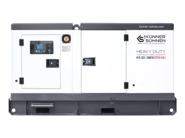Генератор дизельний Konner&Sohnen KS 50-3BES, 230/400В, 50/45кВА, електростартер, двигун Baudouin, 967кг (KS50-3BES)