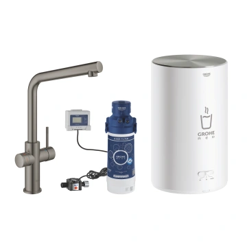 Grohe Комплект змішувача для кухні Grohe Red Duo та бойлерна система розміру M, матовий графіт (30327AL1)