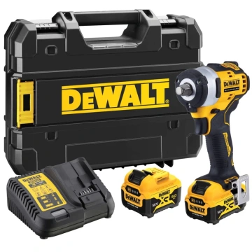 Гайковерт ударний акумуляторний DeWALT XR Li-Ion 12В акб 2х5А·год 338Нм 2850об/хв 3250уд/хв 1/2" кейс TSTAK, ЗП 1кг (DCF901P2)