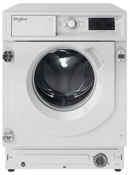 Пральна машина Whirlpool вбудована фронтальна, 7кг, 1400, D, 60см, дисплей, пара, білий (BIWMWG71483EEUN)