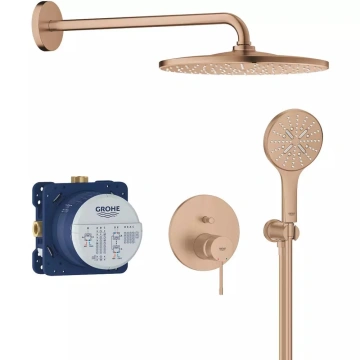 Душова система Grohe Essence прихованого монтажу з Rainshower Mono 310, матовий теплий захід сонця (25287DL0)