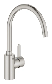 Змішувач кухонний Grohe Eurosmart Cosmopolitan, довж.виливу - 224мм, поворотний, одноважільний, супер сталь (32843DC2)