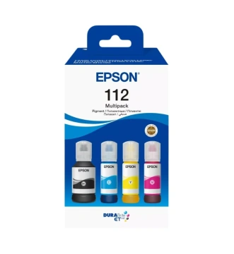Контейнери з чорнилом Epson 112 EcoTank L11160/L15150/L15160/L6490/L6550/L6570/L15180/L6580 Multipack (C,M,Y,Bk) pigm (C13T06C64A)