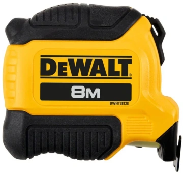 Рулетка DeWALT COMPACT, 8мх28мм, з фіксатором змотування, АБС-пластик, магніт (DWHT38128-0)