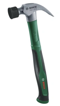 Молоток столярний Bosch, 450г, рукоятка скловолокно, цвяходер, з м‘яким бампером (1.600.A03.4GK)