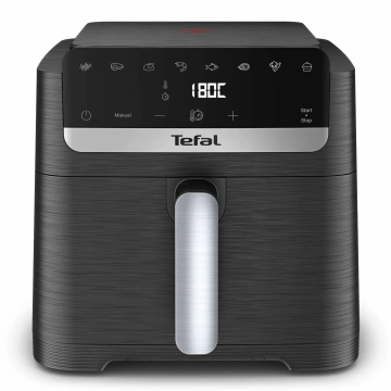 Мультипіч Tefal Easy Fry Mega Compact, 1700Вт, чаша-7.5л, сенсорне керув., 8 програм, пластик, чорний (EY8618E0)