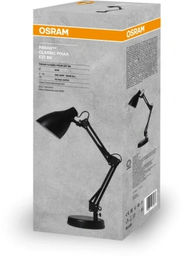 Лампа настільна OSRAM Panan CLASSIC PIXAR E27, чорний (4099854475788)