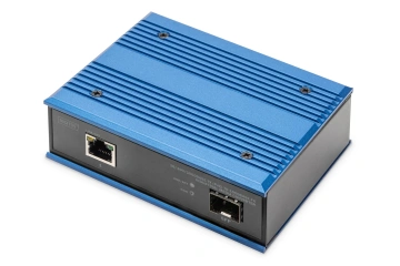 Медіаконвертор DIGITUS Industrial Gigabit PoE+ PSE, RJ45, SFP (DN-652104-1)