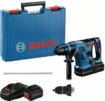 Перфоратор акумуляторний ударний Bosch Professional GBH 18V-34 CF SDS plus 18В акб 1x8А·год 0-2900уд/хв 0-500об/хв 5.8Дж кейс ЗП 5кг (0.611.914.002)