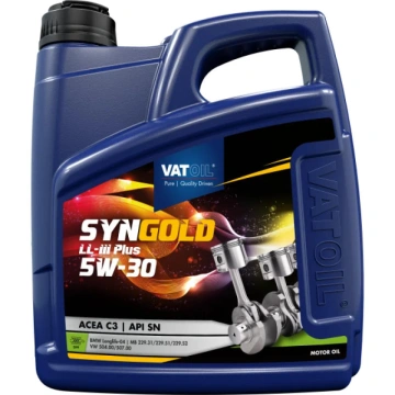 Олива моторна VATOIL SynGold LL-III Plus 5W-30 4л (10-4 LONGL III) (50021) (VAT10-4LONGLIII)