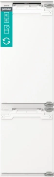 Холодильник Gorenje вбудований з нижн. мороз., 177x54x55см, 2 двері,244(68)л, А+, NF+, Зона св-ті, Диспл, Wi-Fi, Біли (NRKI517E82WF)