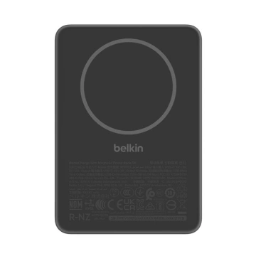 Акумулятор портативний літій-іонний Power Bank Belkin 5000мА·год, 15Вт/Qi2 7.5Вт, Slim Magnetic, чорний (BPD010HQBK)