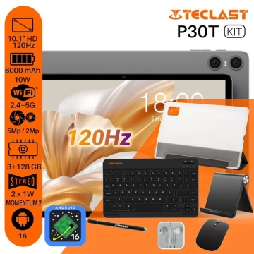 Планшет Teclast P30T KIT 10,1" 3ГБ, 128ГБ, 6000мА•год, Android, сірий (6940709680254)