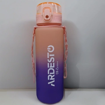 Пляшка для води ARDESTO Travel 650мл, пластик, рожевий (AR2265TP)