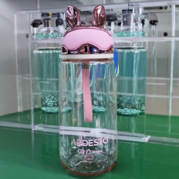 Пляшка для води ARDESTO Bunny 600мл, пластик, рожевий (AR2260BP)