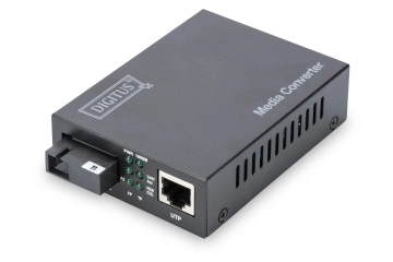 Медіа конвертор DIGITUS Gigabit, RJ45 / SM SC SX, BiDi Tx1550nm/Rx1310nm, 20км (DN-82123)